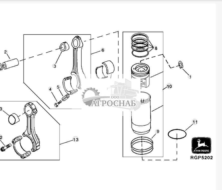PISTONCONNECTING RODCYLINDER LINER 